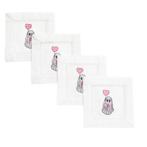 TIRAMISU Ghost Heart Coasters Set of 4